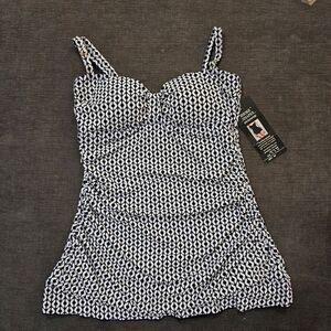 Shoreshapes Hip-Minimizer tummy control One-Piece Swimdress size 10